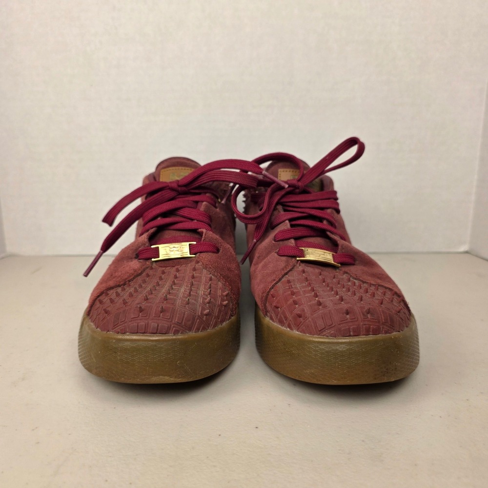 Nike LeBron 13 Lifestyle Team Red Gum Brown Suede Studded 806396-600 Mens 8